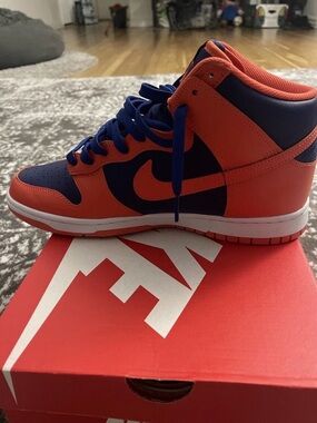 Nike Dunk Retro Sneakers - Orange & Blue